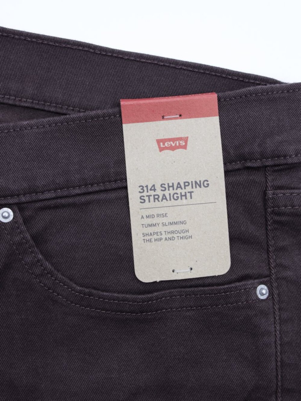 Levi's 314 Women's Shaping Straight Comfort Stretch Denim Jeans Brown Size 32X32 - Picture 11 of 12